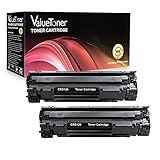 ValueToner Compatible Toner Cartridge Replacement for Canon 125 (3484B001AA) 2 Black Toners Compatible With ImageClass LBP6000, LBP6030w, MF3010 Printer