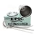 EPIC Stainless Steel Travel Tumbler Cup - Double Wall Vacuum Insulated Thermal Mug with 2 Lids and 2 Stainless Steel Straws with Brush, 20 oz - Silver