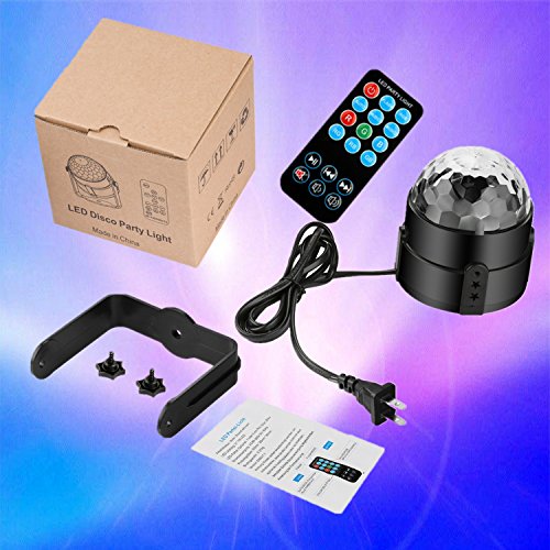 NIUBIER Disco Ball Disco Lights Party Lights Music Activated Lightshow Kids Karaoke Disco Light LED Party Suppliers for Home Room Dance Decorations Birthday DJ Wedding Club Night Lights