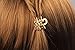 Yeshan Set of 12pcs Butterfly Design Golden Alloy Mini Claw Clip,with Rhinestone and Crystal Jaw Hair Clip
