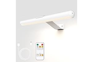 Arixinks Battery Operated Picture Light with Remote Control,Painting Light Cordless Full Metal Art Display Light, 3 Lighting 300LM Super Bright Led Picture Light for Wall Gallery Artwork Dartboard