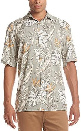 Paradise Collection Men's Plant Print Button Down Shirt XX-Large