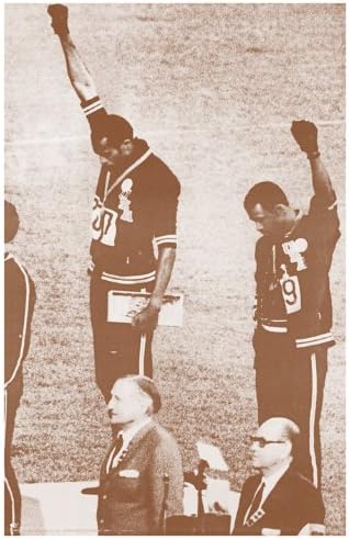 1968 Olympics Black Power Salute Tommie Smith and John Carlos 11" X 14" Sepia Poster