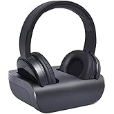 Wireless Headphones for TV Watching for Seniors, On-Ear Digital TV Headsets with RF Transmitter & Charging Dock 2 in 1, No Au