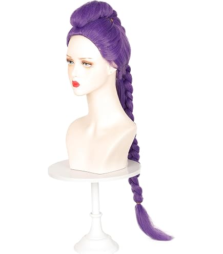 Peluca De Cosplay De Anime Con Trenzas Moradas Largas, Para Mujer Y Hombre, Ideal Para Convenciones Y Role-play