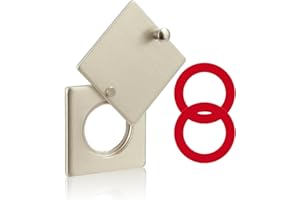 KIBBEH Peephole Security Cap Set, Home Door Viewer Cover with Self-Adhesive Install Kit for Enhanced Privacy (Brushed Nickel)