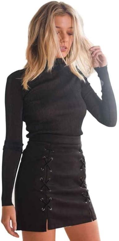 tight short black skirt