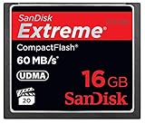 SanDisk Extreme 16GB CF Card 60MB/s SDCFX-016G-X46 (Renewed)