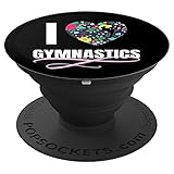 I Love Gymnastics Flower Heart Shape Girls Gift