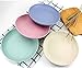 choary Lightweight &Unbreakable Wheat Straw Plates 7.87”4 Pack, Non-Toxin Healthy Eco-Friendly Degradable Dishes, BPA free plates,Dishwasher Microwave Safe Plates,Reusable Plate for Fruit Snack.