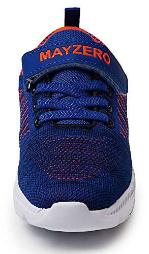Vivay Boys Tennis Shoes Kids Sneakers Athletic Running Walking Sneakers for Little Kid and Big Kid(Blue Orange,Size 11 Little Kid) - Thumbnail 3