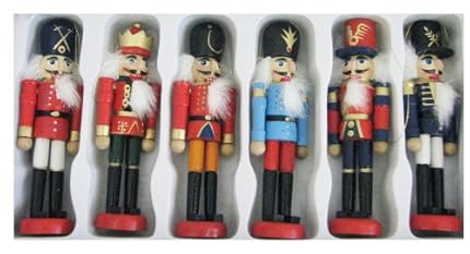 Christmas Ornaments Wooden Nutcracker Ornament Set