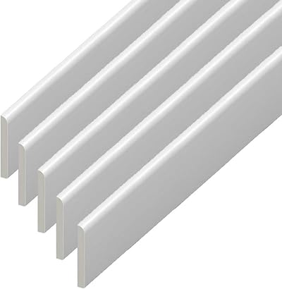 Virtual Plastics UPVC Trim 45mm x 1m 5 Pack White Architrave Skirting