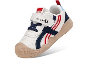 DEEKEY Toddler Boys Girls Tennis Barefoot Shoes Preschool Non Slip Lightweight Breathable First Walking Shoes Running Outdoor Shoes