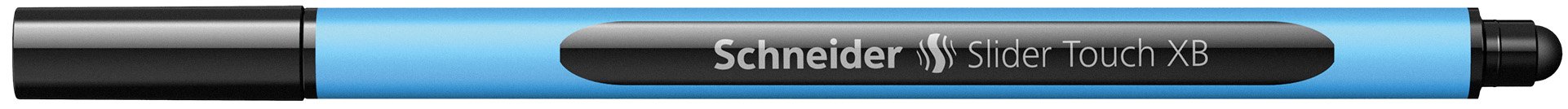 SCHNEIDER Slider Touch Ballpoint Pen Cap Model XB Black Barrel Colour Cyan Black