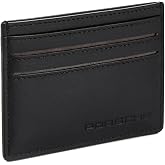 Porsche Essential Credit Card Case &ndash; Genuine OEM Leather Card Holder with Embossed Crest, RFID Blocking Slim Wallet, 6 Card Slots &amp; Cash Pocket