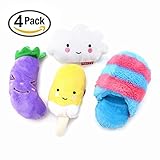 4 Pack Squeaky Dog Toys, Squeaky Plush Dog Toy, Squeaky Toy for Pets,Dog Chew Toys for Medium and Small Dogs