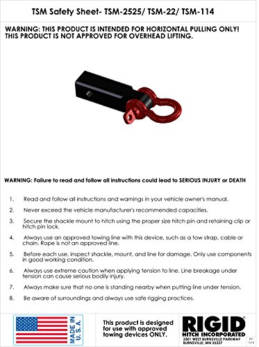 Recovery Kit For 1-1/4" Receivers - Made In U.S.A.