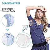 Underarm Sweat Pads - MASWATER Armpit Underarm Shields Fight Hyperhidrosis for Men and Women[ 50 Pack /25 Pairs ] Disposable Dress Guards/Shields, Sweat Free Armpit Protection/White