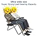 LUCKYBERRY Oversize XL Padded Zero Gravity Mesh Lounge Chair Beige Wider Armrest Adjustable Recliner with Cup Holder, Support 350 LBS