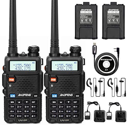 BAOFENG UV5R Radio, Handheld Ham Radio Long Range, Rechargeable Two Way