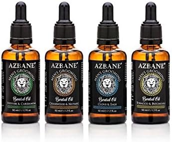 Beard Oil Generous sample Kit - Best scents - 100% Organic Argan oil & Jajoba oils - & Beard Comb and Brush Bundle - AZBANE