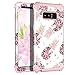 LONTECT Compatible Galaxy Note 8 Case Floral 3 in 1 Heavy Duty Hybrid Sturdy High Impact Shockproof Protective Cover Case for Samsung Galaxy Note 8, Pineapple/Rose Gold