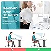 Laptop-Stand-Jelly-Comb-Ergonomic-Notebook-Riser-Desk-9-Level-Adjustable-with-Foldable-Legs-Phone-Holders-and-Cooling-Design-for-Macbook-Tablet-Book-ComputerDesktop-Monitor-White Laptop Stand, Jelly Comb Ergonomic Notebook Riser Desk 9-Level Adjustable with Foldable Legs, Phone Holders and Cooling…