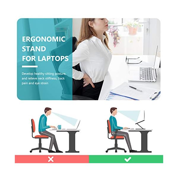 Laptop-Stand-Jelly-Comb-Ergonomic-Notebook-Riser-Desk-9-Level-Adjustable-with-Foldable-Legs-Phone-Holders-and-Cooling-Design-for-Macbook-Tablet-Book-ComputerDesktop-Monitor-White Laptop Stand, Jelly Comb Ergonomic Notebook Riser Desk 9-Level Adjustable with Foldable Legs, Phone Holders and Cooling…