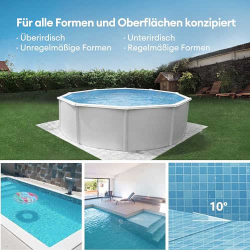 Ultenic Pooleco 10s Pool Robot Battery with 3 Motors, 90 Min, 80 ㎡, Remote Control and App Control, Automatic Parking, Suitable for All Types of Swimming Pool Surfaces
