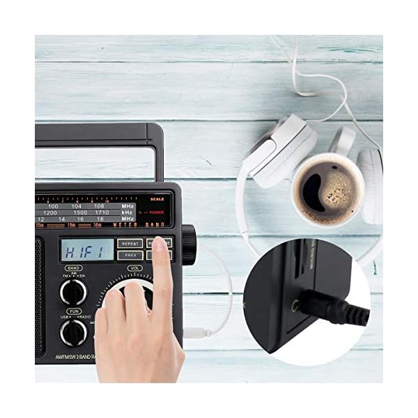 Retekess TR618 Radio de onda corta AM FM Reproductor MP3 - Imagen 4