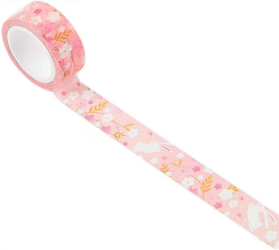 NLR Kyoto Style Japanese Masking Washi Tape Set | 4 Rolls | 0.6 Inch (15mm) Wide | for Scrapbooks, Photo Frames, Bullet Journals, Arts and Crafts. (Flower Valley)
