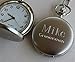 Personalized Brushed Silver Quartz Pocket Watch - Groomsmen Wedding Party Gifts - Engraved for Free