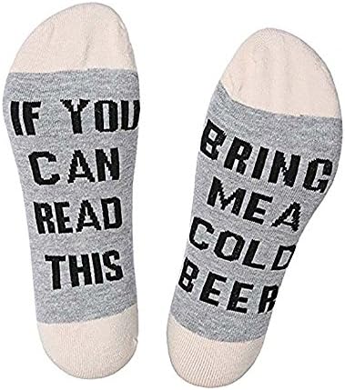NDLBS Unisex Cotton Socks If You Can Red This Bring Me A Beer for Men Women