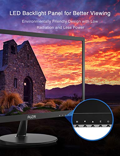 ComputerMonitor-AUZAI21.5inch1080pFullHDLEDComputer Monitorfor Business 75Hz5mswithVESAMounting EyeCareAnti GlarePanelTiltVGAHDMIPortforLaptopPC,Black