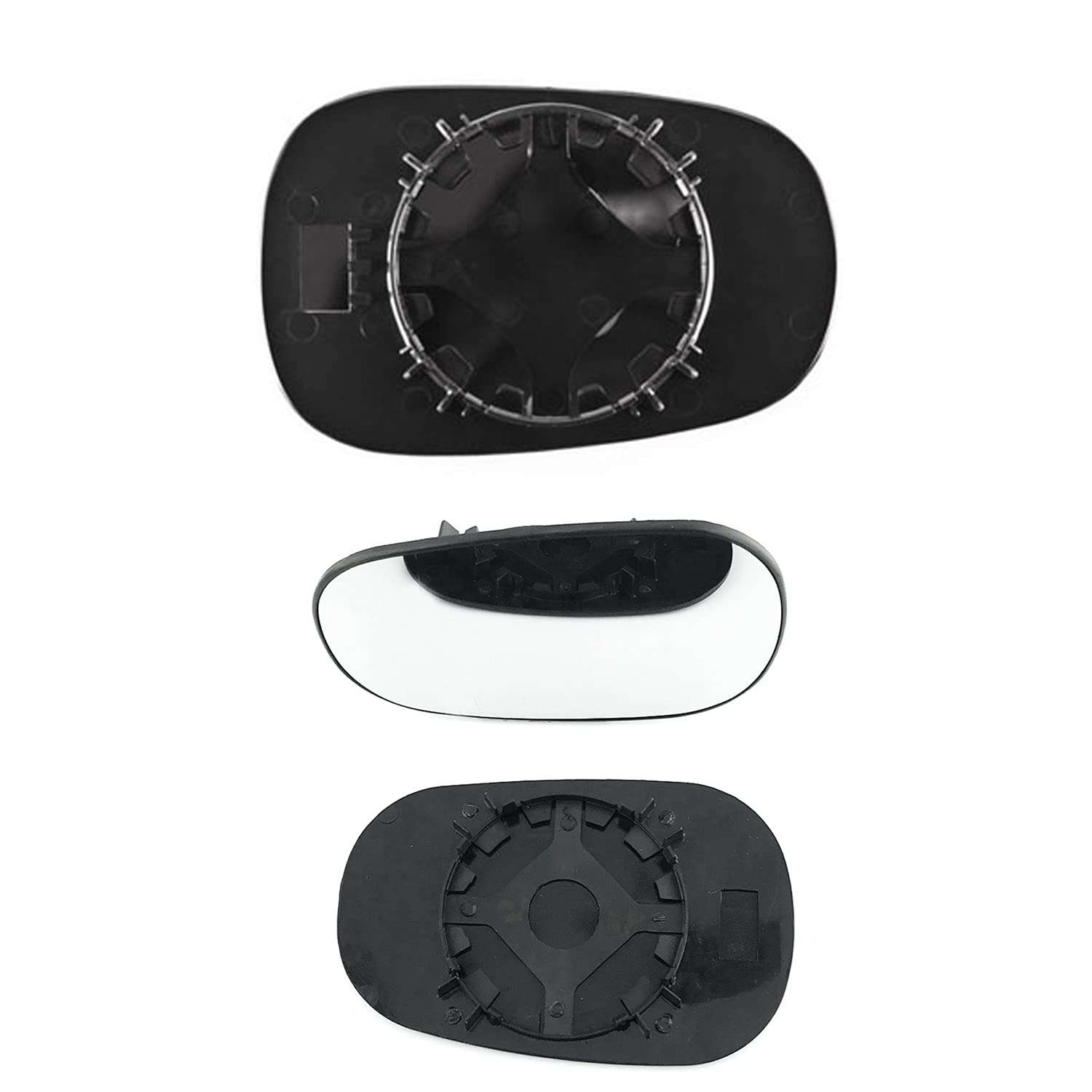 Fits to Nissan Micra 2003 to 2010 Non Heated, Silver Wing/Door Mirror Glass Including Base Plate RH(Driver Side)