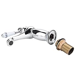 Fdit Ceramic Antique Brass Faucet Bathroom Sink