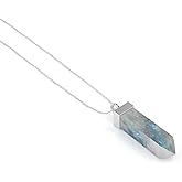 LUSTRE AND LIGHT 20x5mm Square Shape Natural Gemstone Pendant Necklace for Women | Birthstone Jewelry Gifts for Her Birthday, Anniversary, Graduation (Bezel-Set)