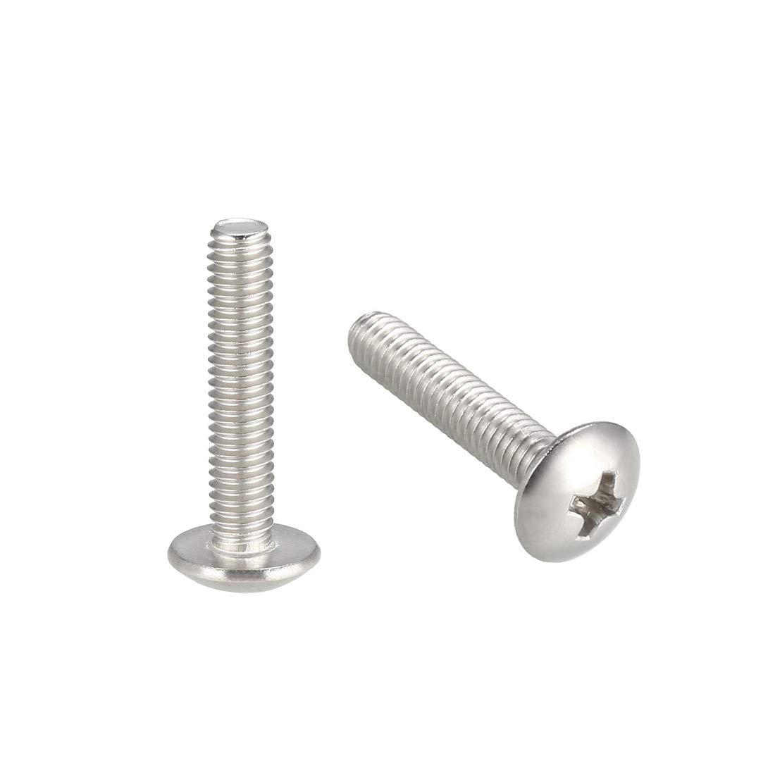 sourcing map Machine Screws, M4x20mm Phillips Screw, 304 Stainless Steel, Fasteners Bolts 20Pcs