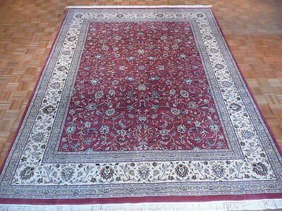 8'11 x 11'9 HAND KNOTTED ORIENTAL RUG KASHAN DESIGN ROSE G356