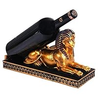 XAUIIO Egyptian Deity Sphinx Resin Wine Bottle Stand, Fashion Wine Rack Single Bottle Tabletop Holder for Home Decor Articles Display