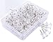 Push Pins Clips, 25 Pack Heavy Duty Clips with Pins for Cork Boards, Bulletin Boards and Cubicle Walls for Office School Home and No Holes for The Paper (Silver)