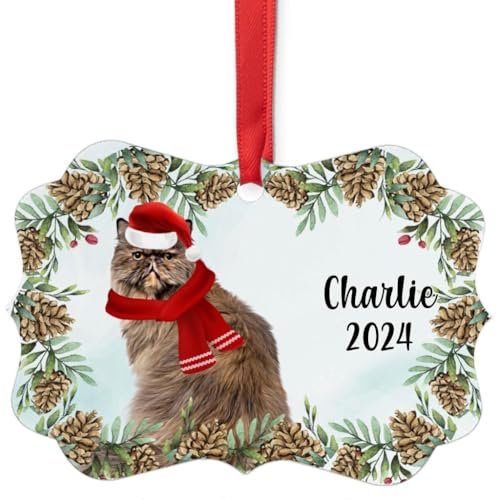 Tortoiseshell Persian Cat Christmas Ornament 2024