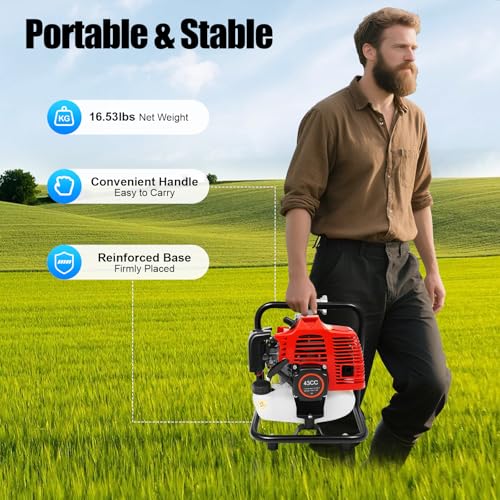 Gas Water Pump 1 Inch 2 Stroke 43CC 1.7HP Gasoline Engine High photo 10
