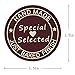 Hcode 1.5'' Hand Made Just Baked Fresh and Special Selected Stickers with Heart and Stars Decorative Labels for Cake and Bread Total 500 Labels Per Roll (1 roll, Paper Special Selected)