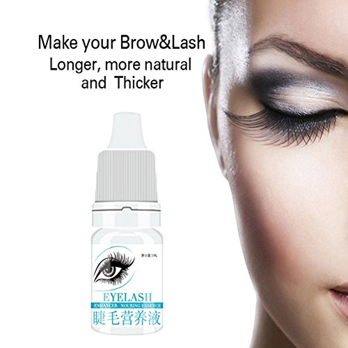 Hometom Eyelash Serum Supplement Liquid | Fast Rapid Growth Vitamins Solution | For Thicker and Fuller Eyelashes & Eyebrows (White)