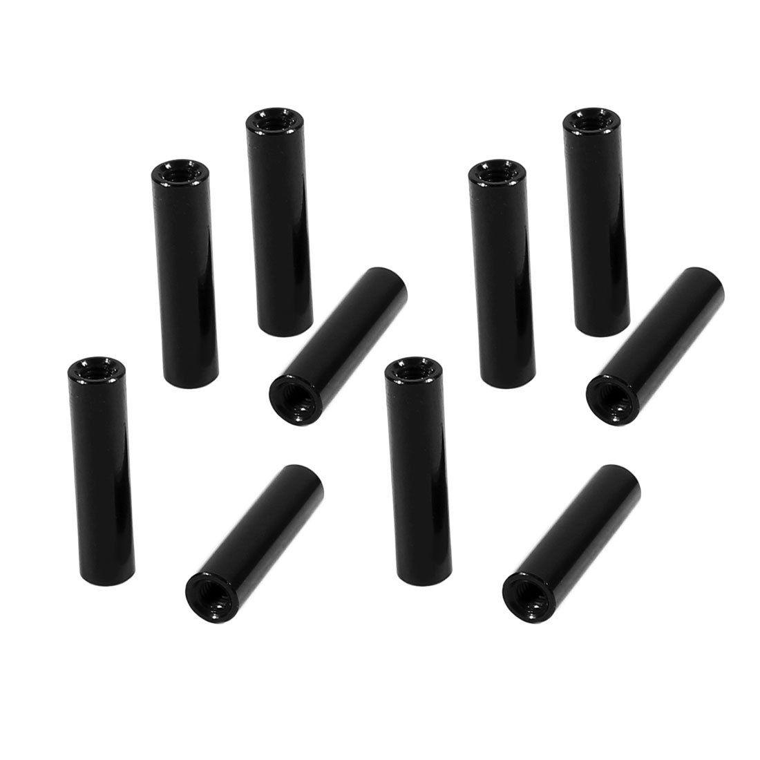 uxcell 10Pcs M3 x 20mm Round Aluminum Column Alloy Standoff Spacer Stud Fastener for Quadcopter Black