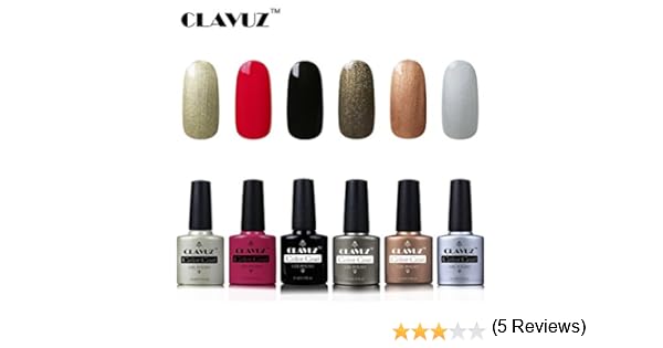 Esmalte Semipermanente de Uñas en Gel UV LED Esmalte de Uñas 6pcs Kit Uñas de Gel Manicura Soak off 10ml de Clavuz - 023: Amazon.es: Belleza