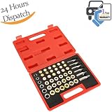 SLPRO Kit 114 Pezzi Per Riparazione Filettatura Coppa Dell'Olio – Maschi E Tappi Di Scarico M13-M22, Ideale Per Auto E Moto, Con Valigetta Porta Attrezzi