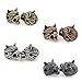 Antique Bronze Wolf Head Men Bracelet Charms Spacer Beads DIY Jewelry Findings 11x14mm 10Pcs MixColor